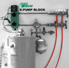 x-pump block in an installation